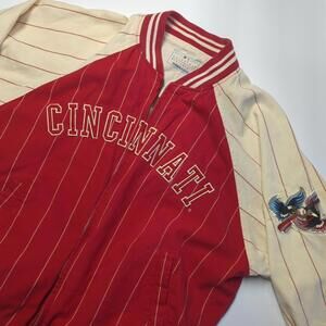 VTG 90s Starter Authentic American Nat collection Cincinnati Reds Jacket L
